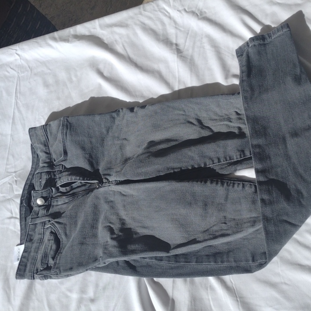 Joe's Jeans Waist 24 Zipper Front Gray Skinny Fit